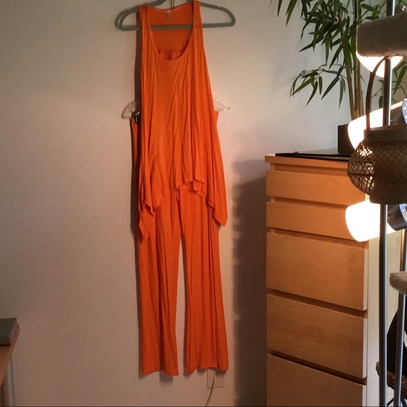 Boutique Pants - Pant suit, orange, never wore super soft cotton